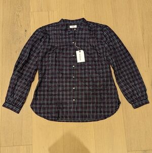 UNTUCKit Women's Button-Down Plaid Shirt in Navy, Red & White